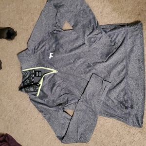 Pink grey and neon green athletic pullover